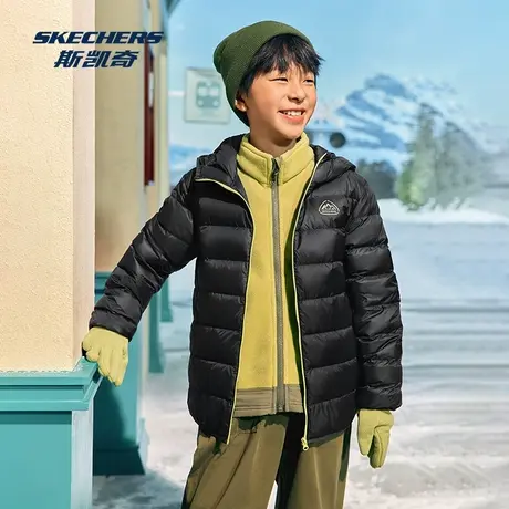 Skechers斯凯奇童装2025年秋冬款羽绒服男女童外套保暖轻薄羽绒服商品大图