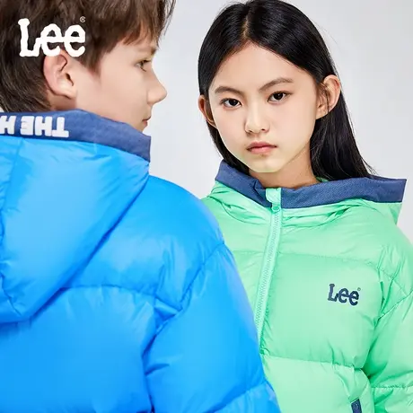Lee儿童羽绒服男女冬季女童男童保暖连帽冬装童装羽绒外套图片