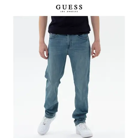 【38上新季】GUESS 新款男士牛仔锥形长裤柔软舒适修身裤子商品大图