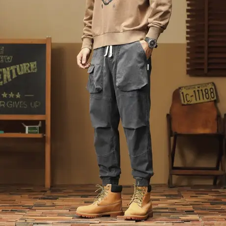 宽松工装裤男款舒适工装裤秋冬季工装裤百搭工装裤子男款宽松长裤商品大图