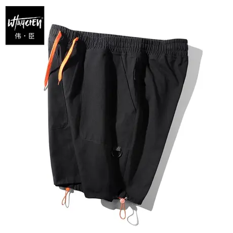 伟臣潮牌大码工装休闲短裤男胖子加肥加大宽松多袋裤肥佬五分裤男商品大图