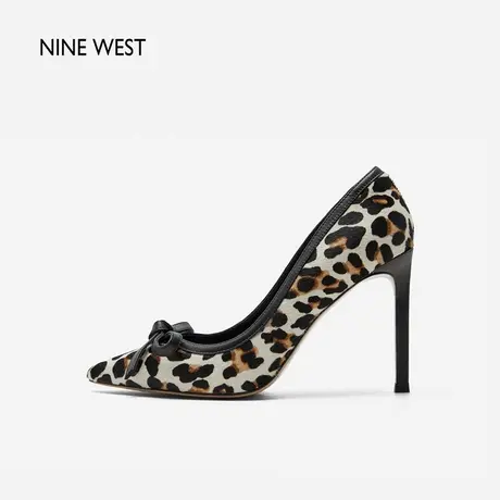Nine West/玖熙月下舞姬豹纹性感高跟鞋2025夏新款尖头细跟单鞋女图片
