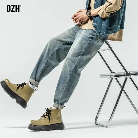 春季直筒牛仔裤男生美式高街痞帅裤子男款2024年春秋宽松休闲长裤商品大图