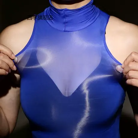 8D超薄油光连衣裙性感透明女高领长裙912针紧身丝袜连体衣裙商品大图