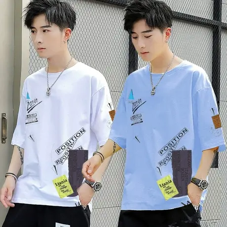 13男孩子12大童16短袖t恤衫14青少年17夏装15中学生18岁上衣服装图片