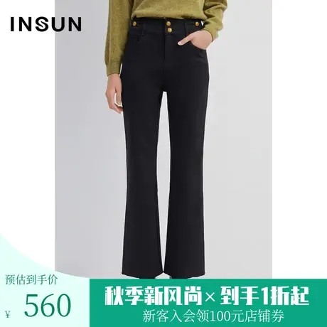 恩裳2022冬季蓄热锁温棉质亲肤不掉色百搭微喇休闲裤商品大图