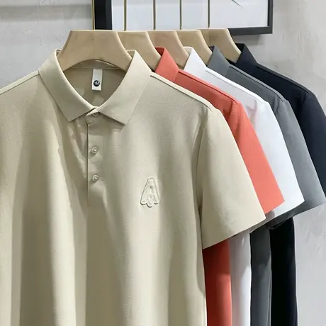 短袖polo衫男商务高级感潮牌男装翻领上衣服潮流男士t恤夏季新款商品大图