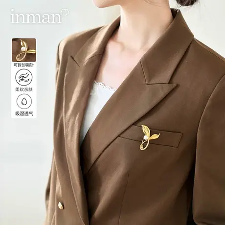 茵曼旗舰店短款西装外套女2023秋冬新款小个子休闲通勤小香风上衣图片
