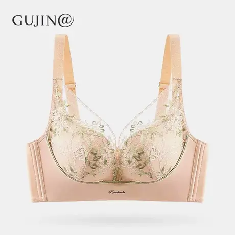 古今@内衣女小胸聚拢法式无钢圈调整型收副乳防下垂文胸罩正品图片