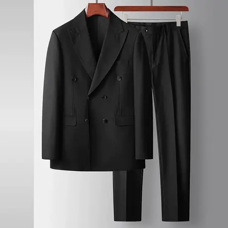 新郎西装男士套装中青年商务休闲韩版西服外套百搭西裤长裤两件套图片