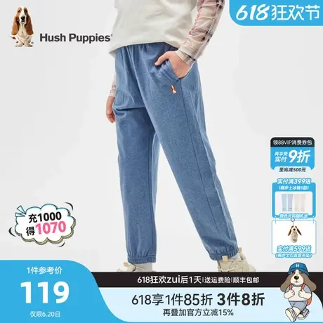 暇步士童装女童裤子春秋新款大童舒适户外运动裤儿童休闲宽松长裤商品大图