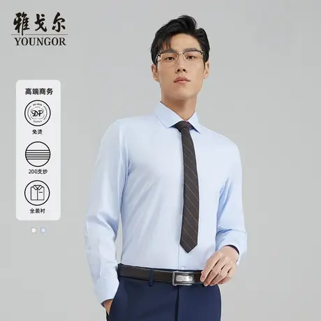 【200支纱DP装衬】TP系雅戈尔衬衫秋季商务免烫易打理长袖衬衫商品大图