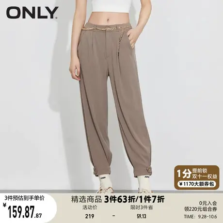 ONLY奥莱夏季休闲时尚灯芯绒捏褶休闲裤女商品大图