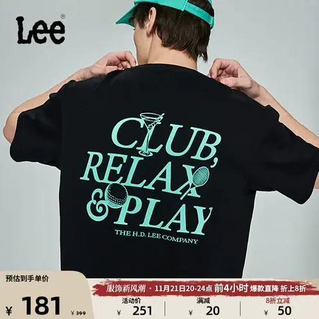 Lee商场同款23新品舒适版印花口袋多色男短袖T恤LMT0045144DR图片