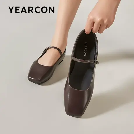 意尔康2024春季新款法式软底玛丽珍女鞋一字扣带芭蕾鞋平底单鞋女商品大图