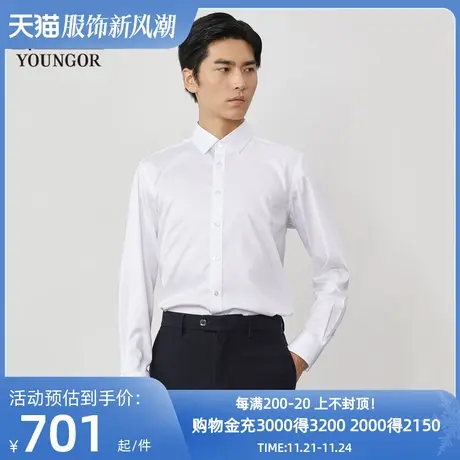 【商场同款】雅戈尔男士长袖衬衫秋季新款官方商务长袖衬衫S3283商品大图