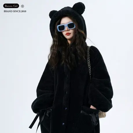 Bananagirl珊瑚绒睡衣女士冬季加绒加厚卡通保暖宽松家居服睡衣女商品大图