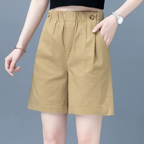 五分短裤女宽松2024年春夏新款遮肉显瘦百搭A字阔腿裤热裤休闲裤商品大图