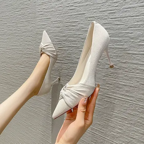 性感女神范高跟鞋女细跟2024年春季新款气质百搭尖头水钻职业单鞋商品大图