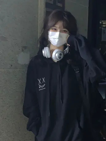 笑脸印花连帽卫衣女oversize宽松慵懒风美式复古春秋薄款外套潮牌商品大图