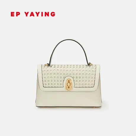 EP雅莹国风女包 编织牛皮翻盖大包手提斜挎包 24春装新品B008A商品大图