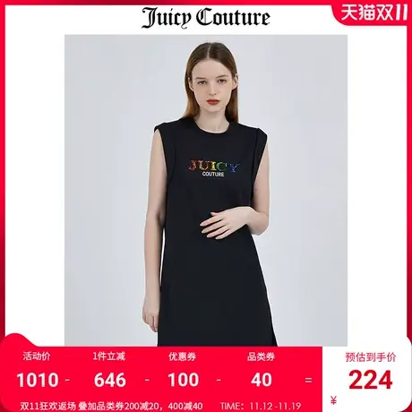 juicy couture橘滋背心连衣裙女夏季新款不规则无袖长款开叉T恤女商品大图