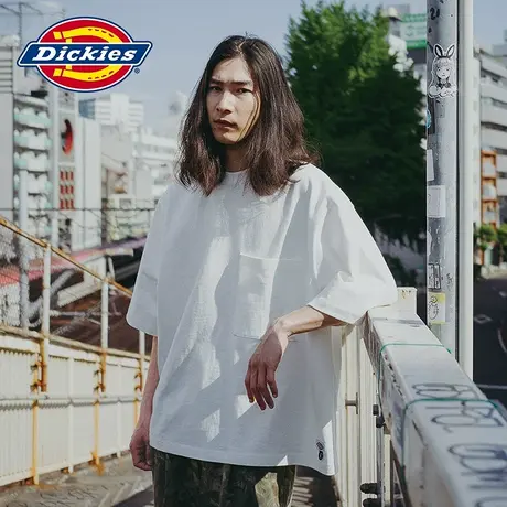 Dickies商场同款 23春夏新品工装灵感 纯色小LOGO短袖T恤上装图片