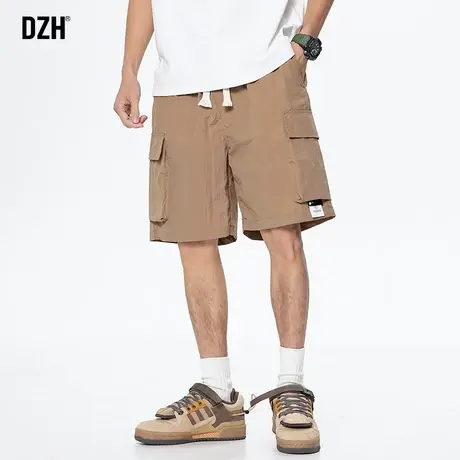 男生工装短裤男夏季外穿冰丝薄款速干运动裤2023新款潮牌五分男裤商品大图