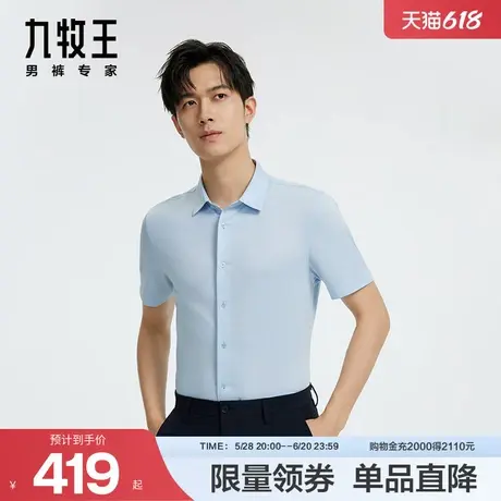 [商场同款]九牧王男装短袖JC6D20217POLO衫2024新品休闲百搭上衣图片