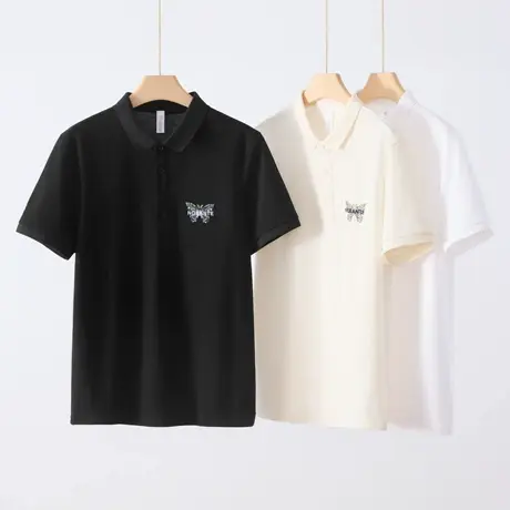 2025春夏新款男士polo衫翻领短袖男t恤半袖衣服男款时尚商务夏季商品大图