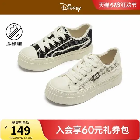 【迪士尼系列】热风厚底帆布鞋女款2025年春季新款奇奇蒂蒂女鞋子图片
