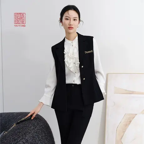 EP雅莹高端系列 优雅收腰三醋酸无袖西装马甲 2023春夏新款1001A图片