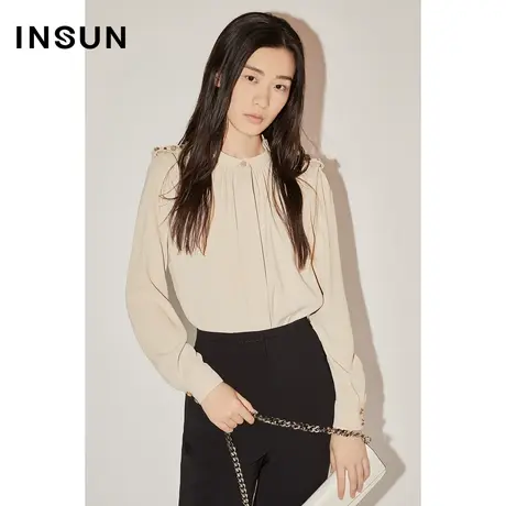 COVER秋季钉珠抗皱百搭防晒衬衫图片