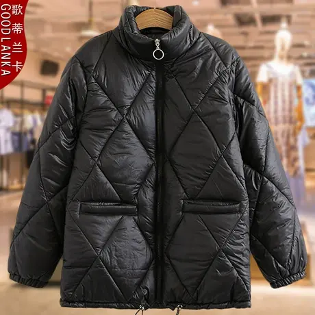 加肥加大码女装中年妈妈冬装棉袄洋气时尚棉衣保暖羽绒棉棉服外套商品大图