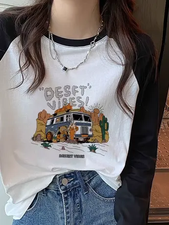 仿棉长袖t恤女2023新款爆款欧货大码女装秋冬季内搭打底衫上衣服商品大图