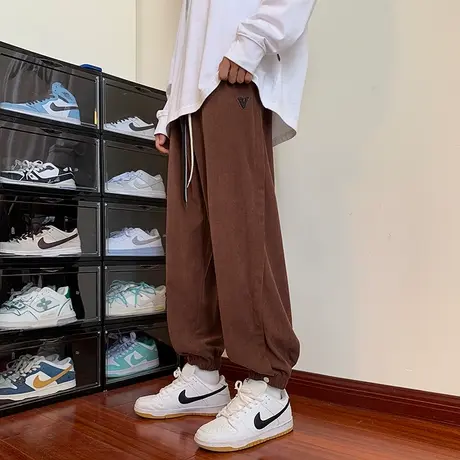 春季春秋款运动休闲裤男生束脚宽松学生青少年男裤子灯笼卫裤男士商品大图