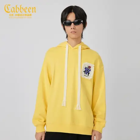 卡宾男装连帽卫衣纯棉趣味卡通图案宽松上衣情侣同款H图片