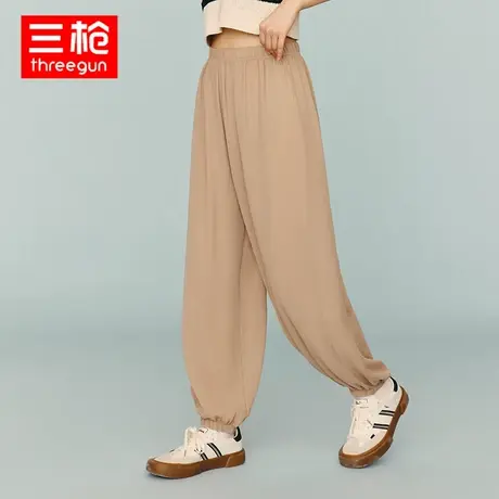 三枪家居裤女春夏时尚宽松灯笼裤轻薄透气束脚女士大码长裤睡裤商品大图