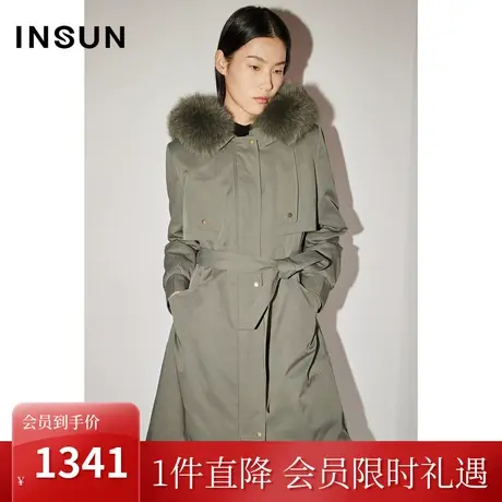 [都会御寒]恩裳COVER冬季2022挡风片显瘦轻奢狐狸毛领派克服商品大图