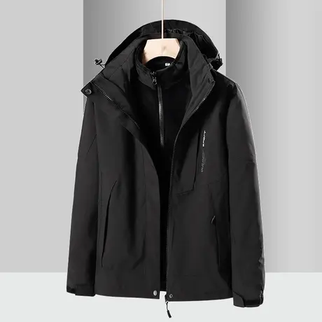 冲锋衣男女三合一可拆卸春秋冬季加绒加厚旅游进藏户外登山服外套商品大图