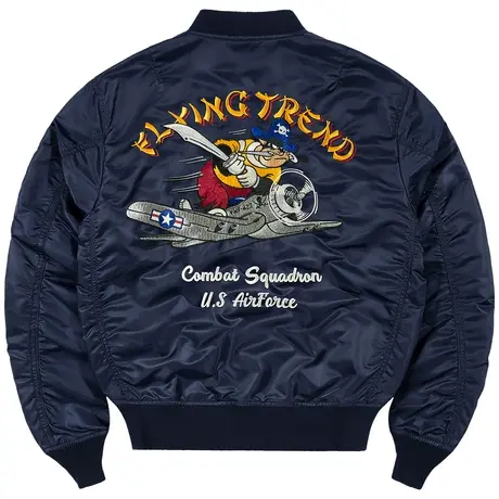 VIP春秋新款飞行员夹克男大码宽松工装外套ins潮牌刺绣棒球服潮流商品大图