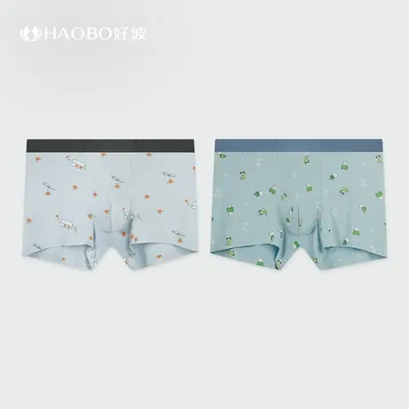 【99元3条】男士印花平角内裤聚乳酸抗菌内裤中学生内裤HKM2407商品大图