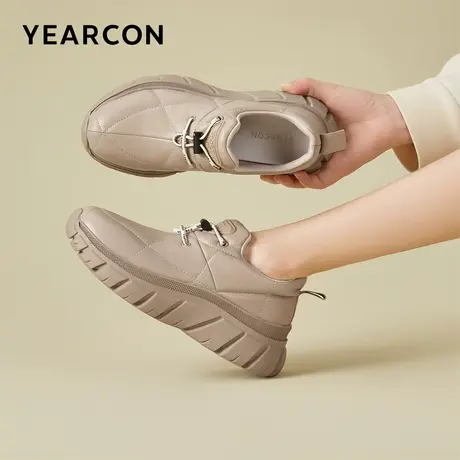 意尔康女士休闲鞋2023秋季新款运动休闲健步鞋舒适中年妈妈鞋子图片