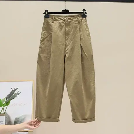 欧洲站夏季高腰薄款香蕉裤女棉质显瘦老爹垮裤直通哈伦裤女垮裤商品大图