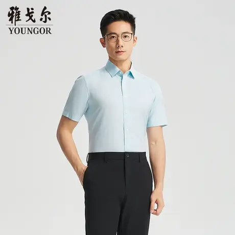 【商场同款】雅戈尔男士短袖衬衫夏季新款官方商务休闲短袖衬衫男图片