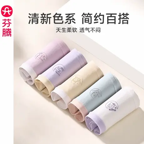 芬腾内裤女士2025新款抗菌纯棉三角裤女生中腰可爱薄款透气短裤头商品大图