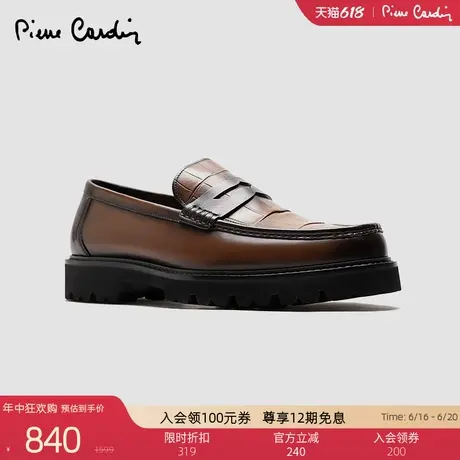 Pierre Cardin/皮尔卡丹25男鞋胎牛皮乐福鞋真皮轻底一脚蹬皮鞋商品大图