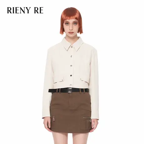 RIENYRE外套女2023秋季新款爆款复古美式高级感休闲百搭短款夹克图片