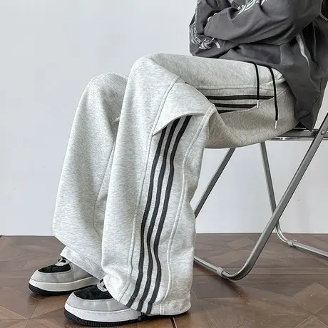 裤子男春秋季2025新款美式潮牌宽松直筒卫裤青少年运动裤休闲长裤商品大图