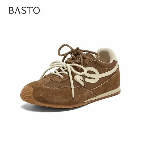 【好物体验专享】百思图2026春商场新款德训鞋复古女鞋D3858AM6商品大图